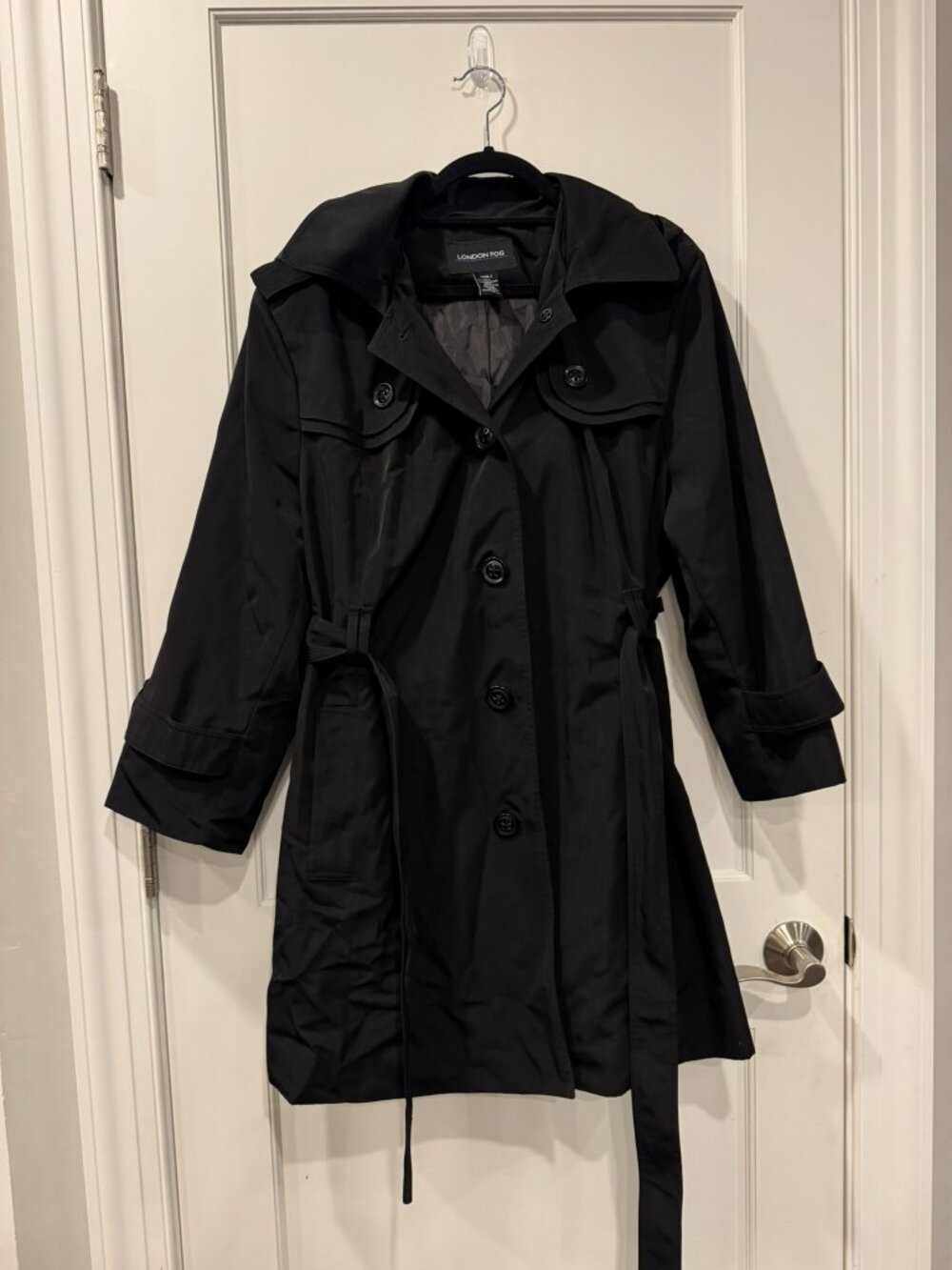 London Fog Single Breasted Trench Coat With Epaulettes and Belt - Women's XXL